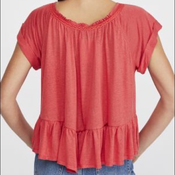 Free People Charlie Tee in Red S - Picture 2 of 9